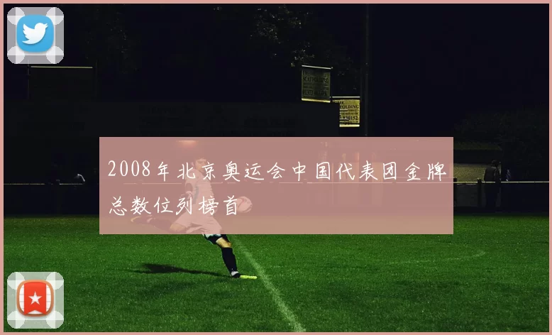 2008年北京奥运会中国代表团金牌总数位列榜首